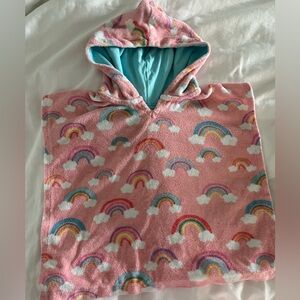 Pottery Barn Kids Hooded Baby Rainbow Coverup Poncho 12-18 Months
